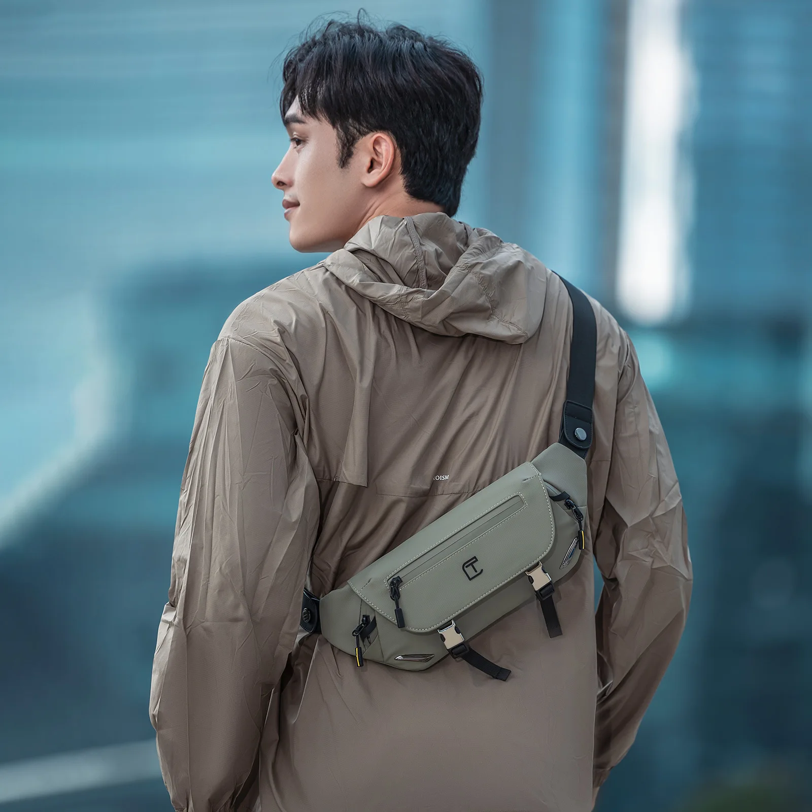 

TangCool Men Chest Bags Nylon Man Cycling Bags Waterproof Waist Bag Unisex Shoulder Bags