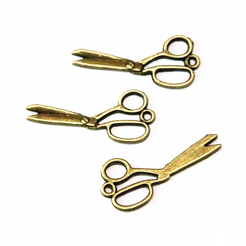 60Pcs Scissors Charms 30*13MM Antique Bronze Plated Pendants Crafts Making Findings Handmade Jewelry DIY For Necklace