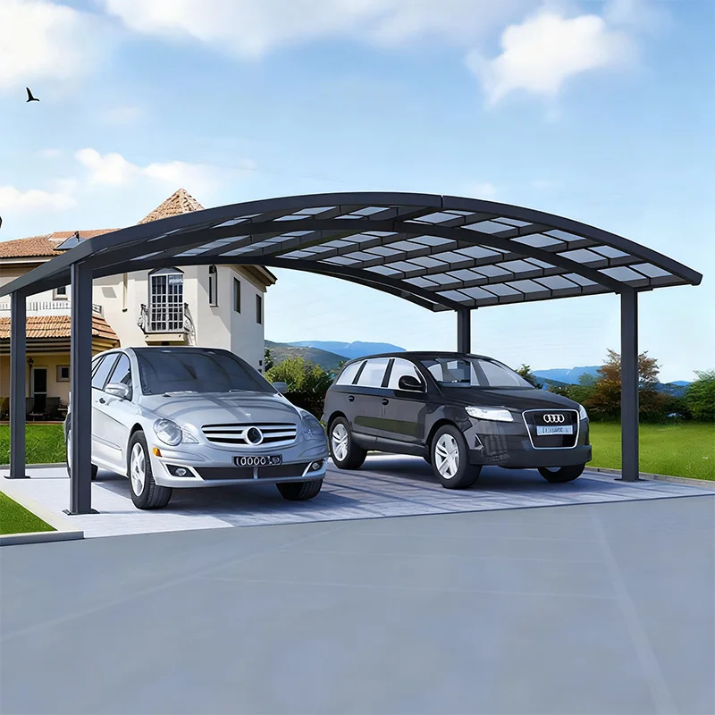 Gewölbte Dachgaragen aus Aluminiumlegierung für den Außenbereich, Schnapphörnchen, wasserdichte Pergola-Dachpaneele, Unterschlupf, Terrasse, Garten, Villa, Baldachin