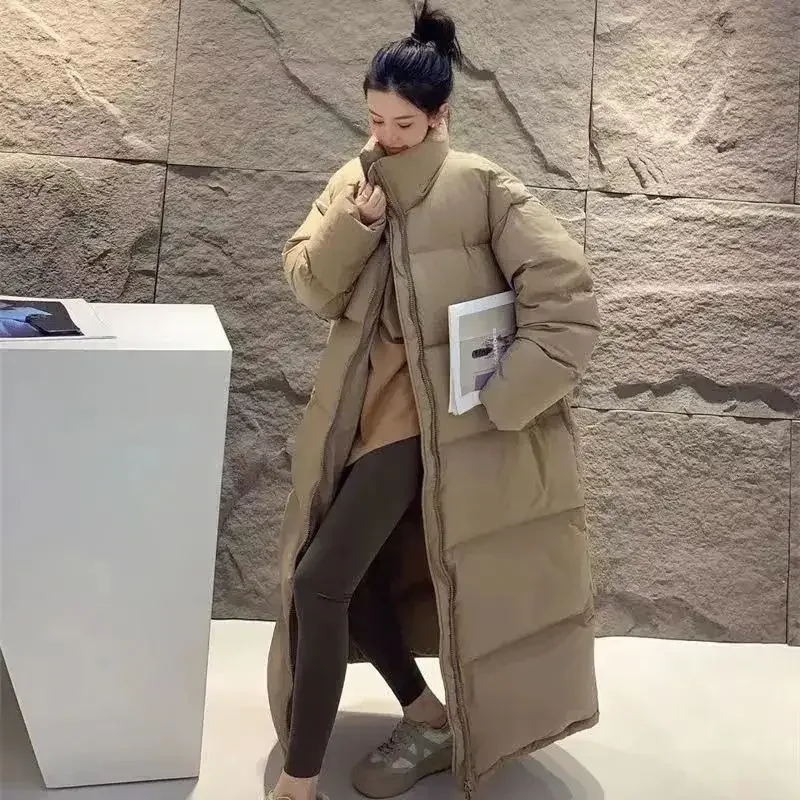 Stevige Winterjas Dames Lange Parka Verdikte Oversized Plus Size X-Lange Katoenen Gewatteerde Jas Winterjas Dameskleding Nieuw