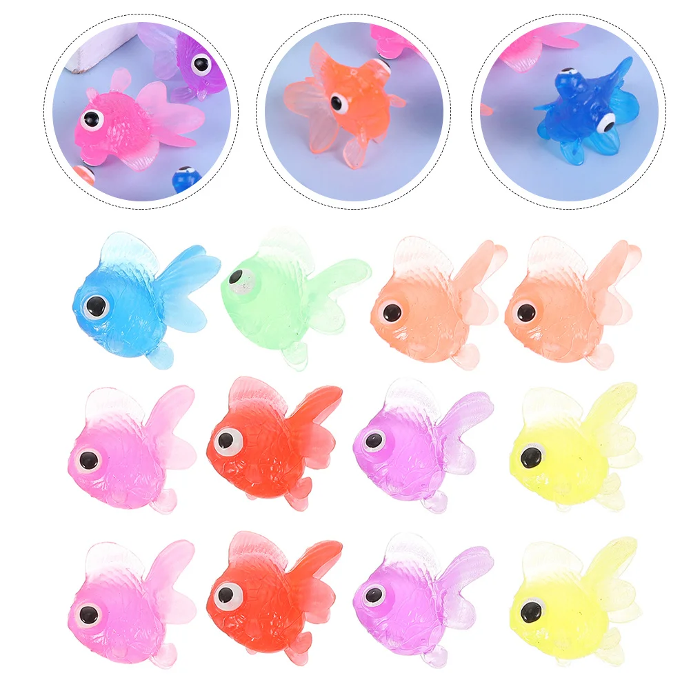 

12Pcs Artificial Goldfish Floating Aquarium Fish Decor Simulated Fish Tank Ornaments for Home Office Aquarium Accessory