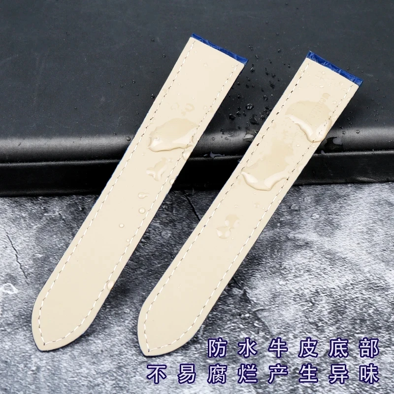 Crocodile Leather Bracelet For Caitier Tank Must London Cle De Cartier Leather Strap W5200027/24 W5200005 Watch Band 18 20 22MM