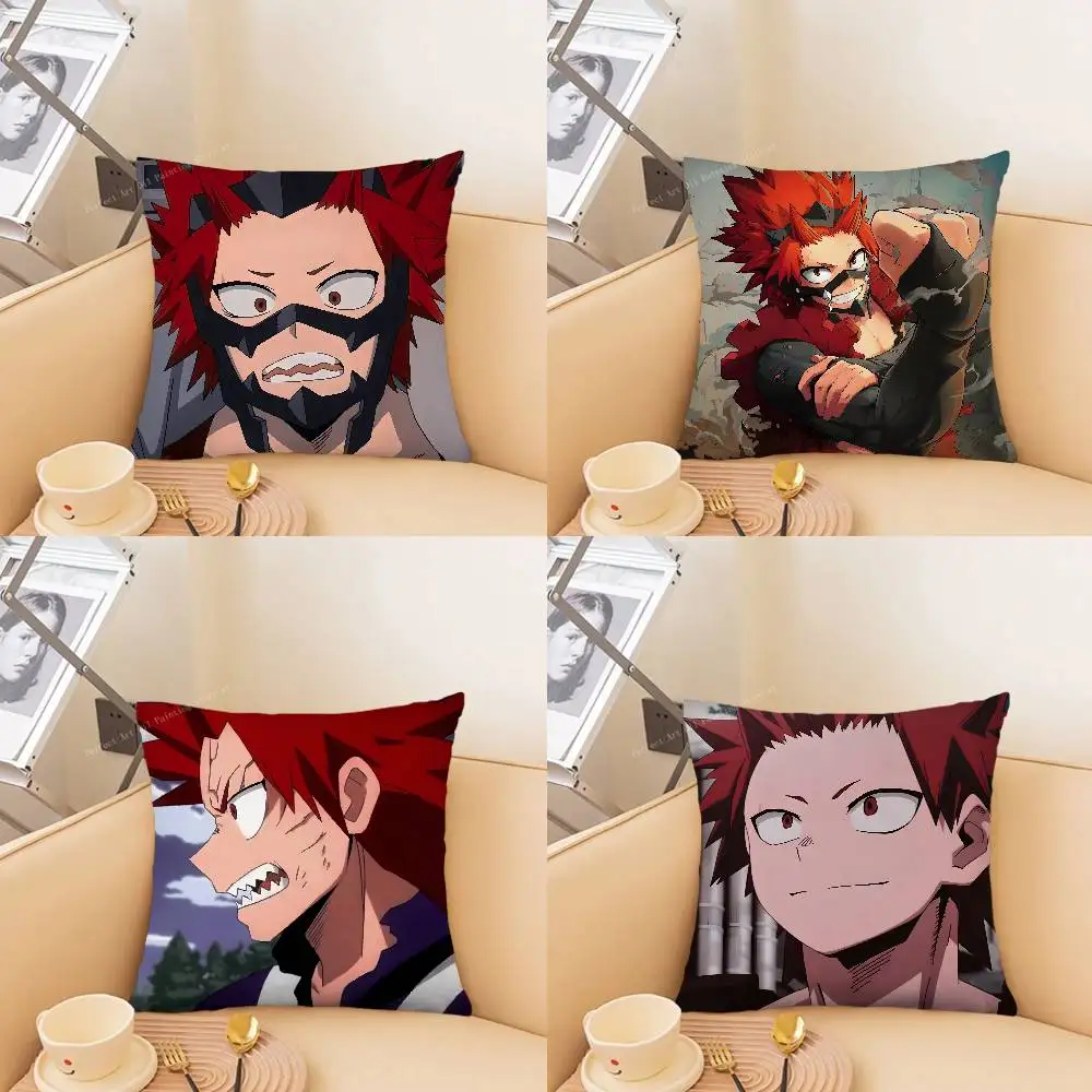 1pc Cartoon Character Eijiro Kirishima Pillow Case Fashion Square Pillowcase Bedroom Sofa Room Ins Decoration Leisure