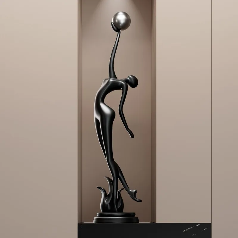 Exquisite Art Figurines Modern Simple Resin Smooth Figurines Slender Aesthetic Figure Miniatures Hallway Decoration Crafts