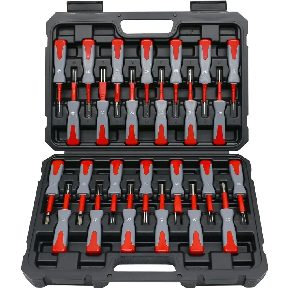 

Набор инструментов для снятия клемм, универсальный набор инструментов для снятия штыревых разъемов автомобильных жгутов проводов (26 шт.)