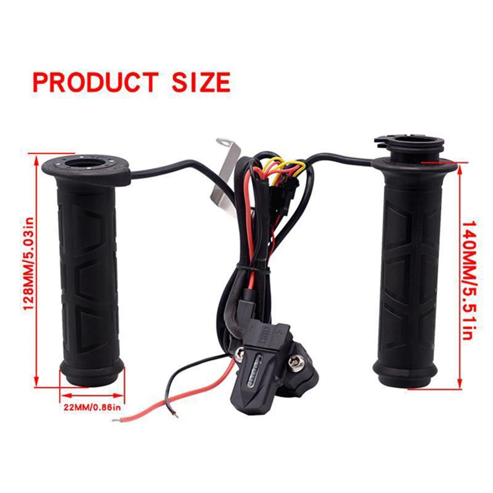 Convenient High Quality Replacement Heated Grips Motorcycle 12V Left Handle Right Handle 1 Set 127*36mm 12W-24W 143*36MM
