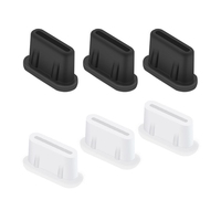 3pc Type-C Dust Plug for DJI Mini 3 Pro Body Remote Control Charging Interface Silicone Dust Plug Cover RC-N1/DJI RC Accessories