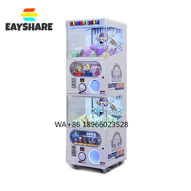 

Original Gashapon Machine Manufacturer Customs Gacha Double-deck Vending Machine With Bill Acceptor