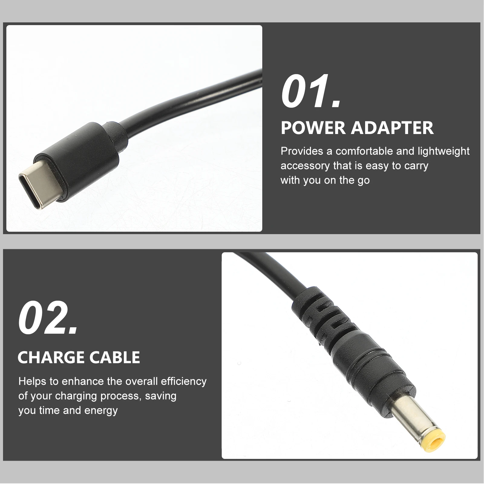 

Charging Conversion Cable Type C PD DC5525 9V 12V 15V 20V Adapter Laptop Electronics Power Supply Versatile Practical Solution