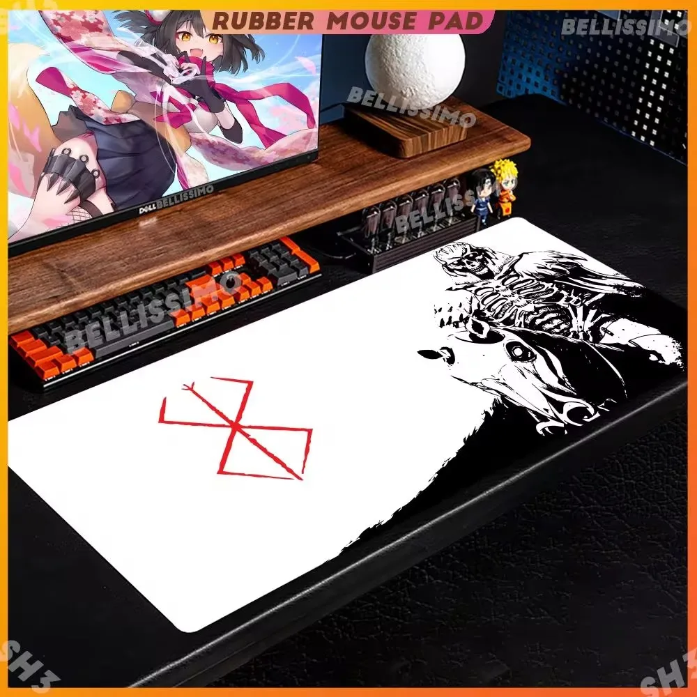 Guts sword in berserk Mouse Mat Computer Accessories Big Keyboard Laptop Padmouse Berserk Guts Gamer Gaming Mouse Pad Speed Desk