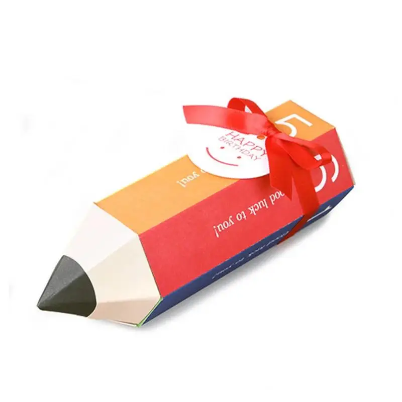 Pencil Gift Box 10PC For Candy Party Present Graduation Favor Boite Dragees Bonbonniere Souvenir Packaging Boxes