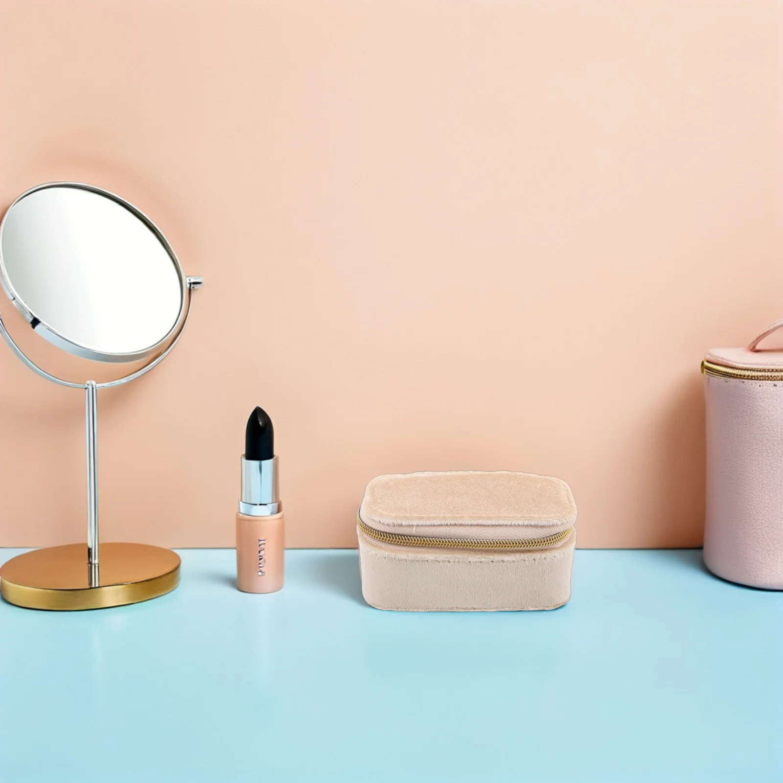 

Mini Travel Jewelry Box Portable Organizer Case Small Jewellery Storage for Necklaces Rings Earrings Travel Necklace