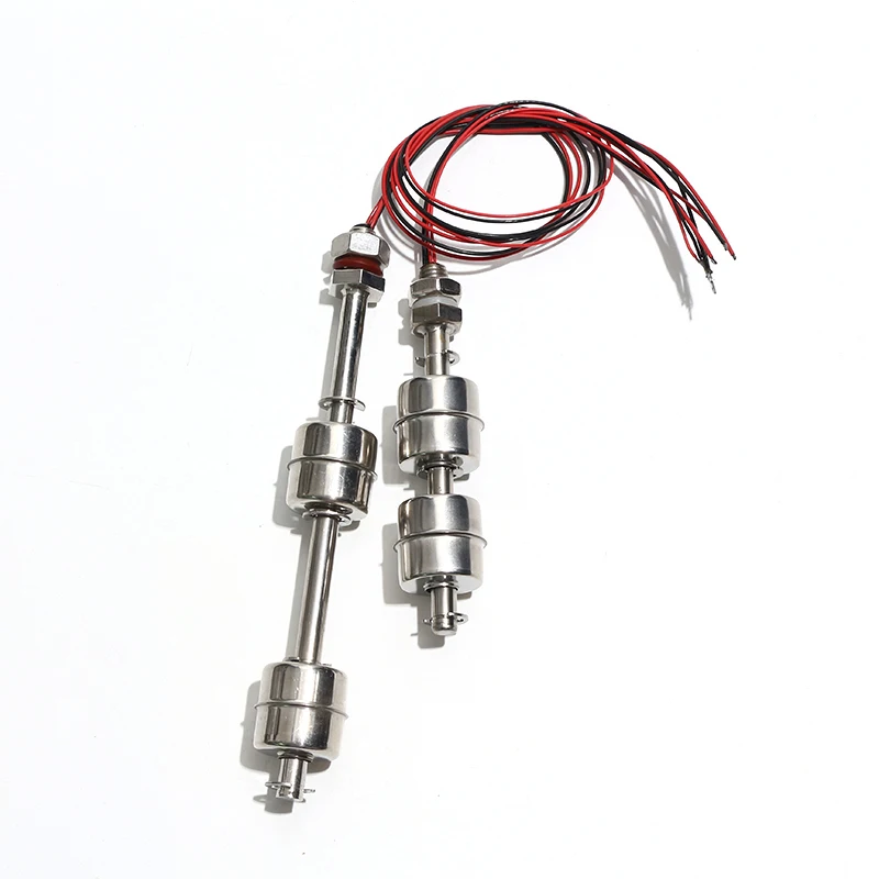 1PC Stainless Steel Double Floating Ball Switch Adjustable Water Level Automatic Induction Controller Length100mm-600mm