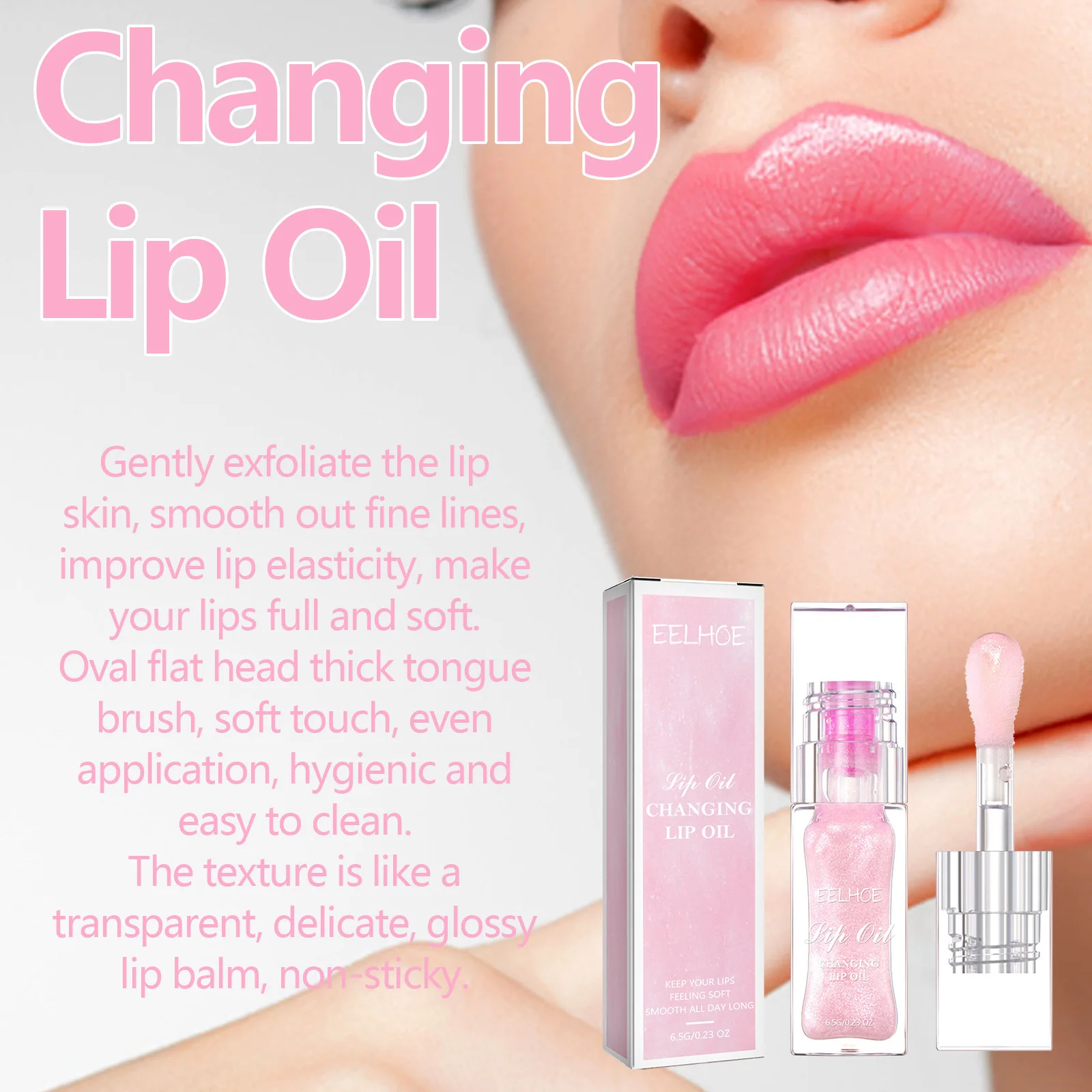 Brillo de labios que cambia de Color, bálsamo hidratante para reducir las líneas de los labios, larga duración, resistente al agua, nutritivo, lápices labiales de colores para la piel, maquillaje de aceite