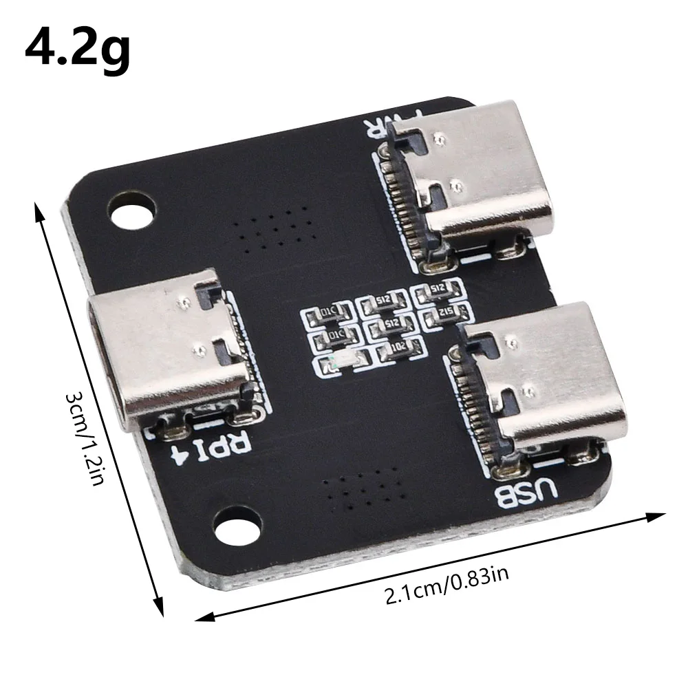 Type-C interface power distributor splitter is suitable for Raspberry Pi 4 USB split module three interface