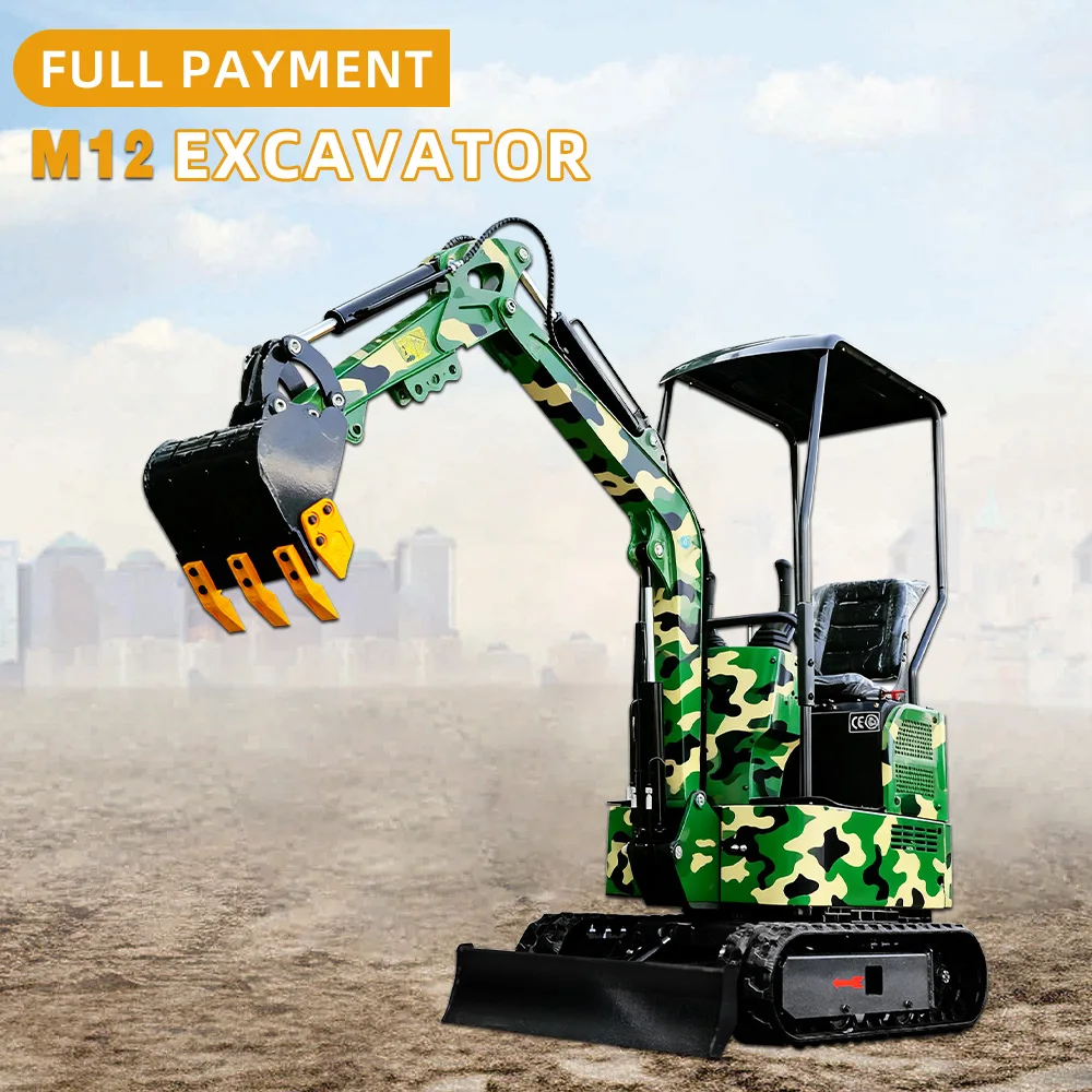 

Mini Excavator For Kubota 1.2 Ton Hydraulic Micro Digger Excavation Long Arm Small Excavators With Cabin Door to Door Delivery