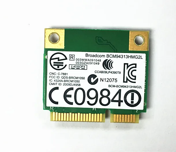 Baru untuk Kartu Wlan Nirkabel Broadcom K5y6d untuk Dell 14R 15R 17R 3300 N4010 N5010 M5010 N7010 DW1501 0K5Y6D