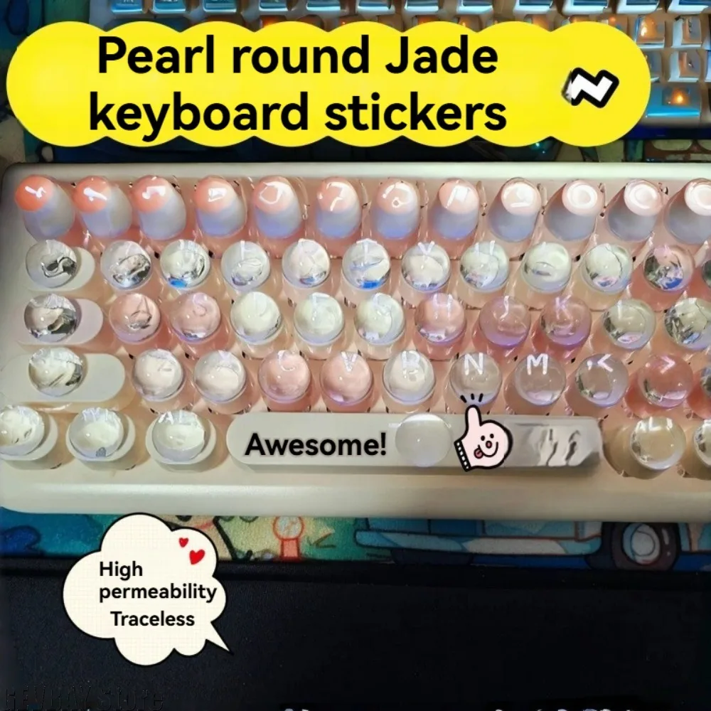 Long Nails Suitable Keyboard Stickers with Raised Pad Magnified Letter Typing Protective Cover for Glass Keyboards Accessories