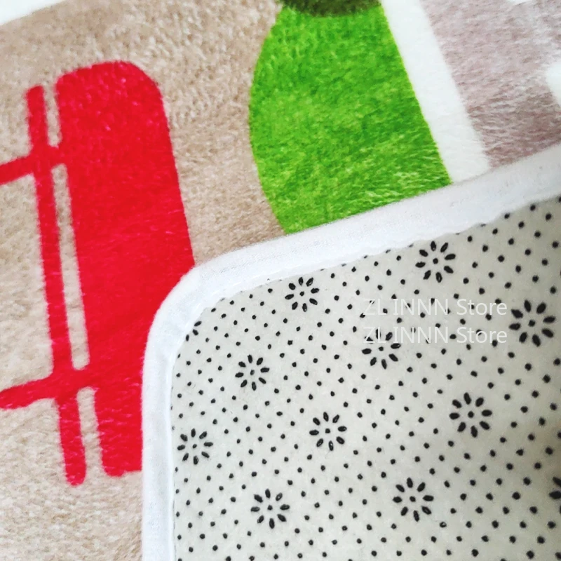 Tappeto in flanella ispessita Soggiorno Camera da letto per bambini Decorazione Tappeto da pavimento Tappetino da gioco su strada dei cartoni animati Tappeti Tatami morbidi antiscivolo