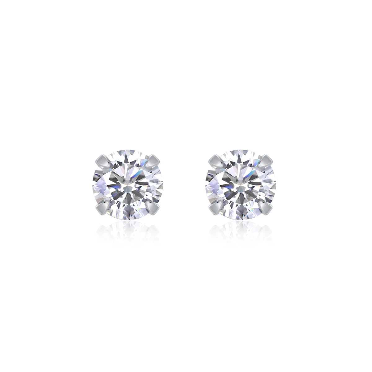 

True 925 Silver Four-_claw Moissanite Earrings Suitable for Women's Parties And Banquets Diamond Substitute Jewelry Accessory