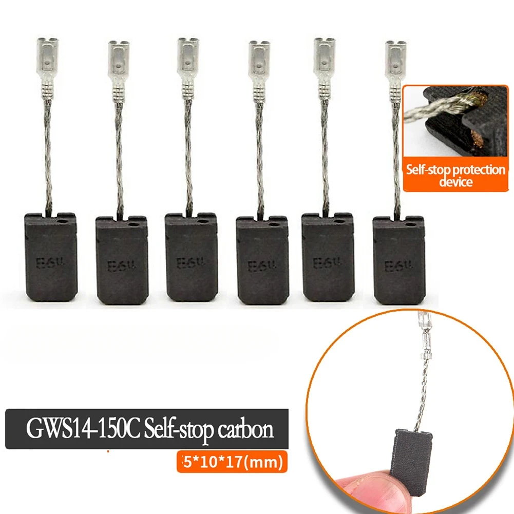 GWS14-150 Self Stop Carbon Brush for GWS14-125/10-125GGS28/GGS28LCE/ GGS28CE Angle Grinder E64 Self Powered Brush 5x10x17mm