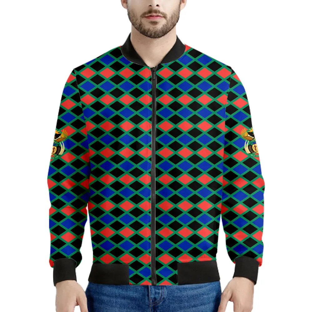 

South Africa Zipper Jacket Free Custom Name Number Zaf Coats Nation Flag Za Afrikaans Dutch Country College Print Photo Clothes