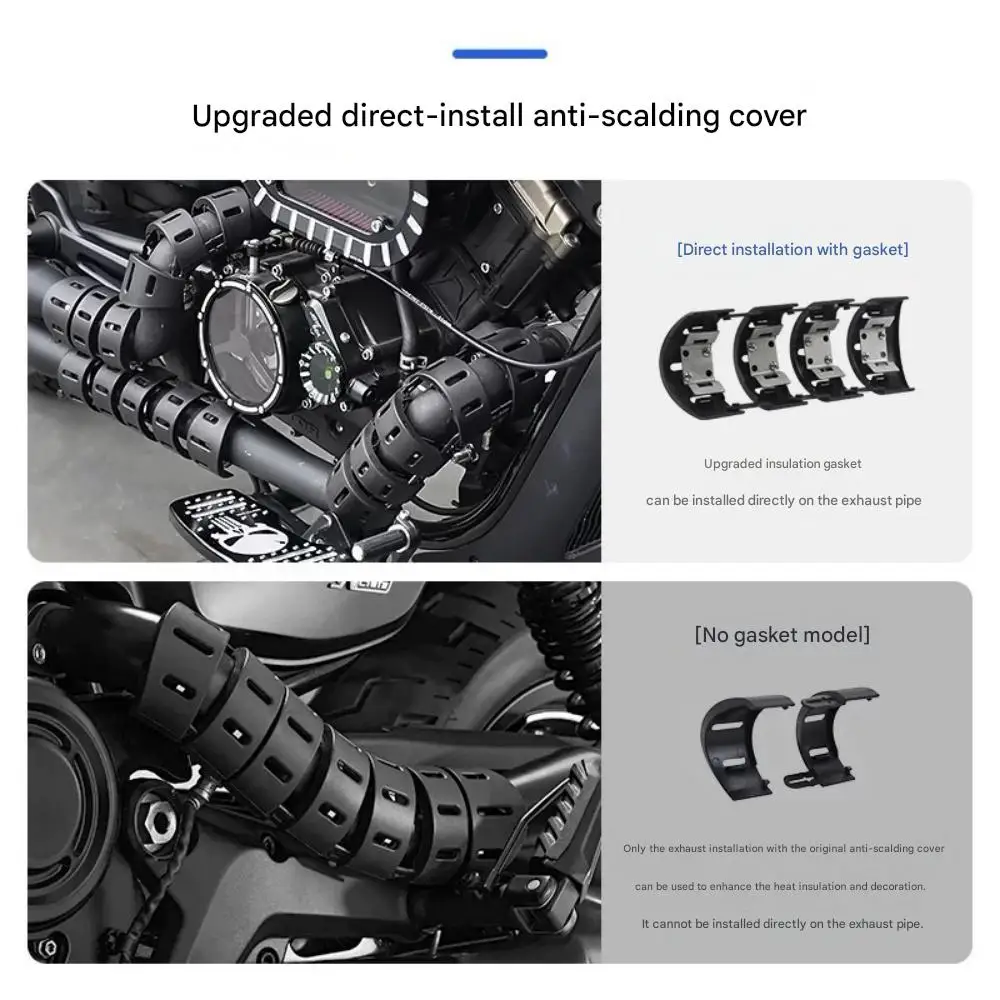 【Perfect fit】BENDA ChinchiIIa500 ROCK 250V Napoleon bob 500 Dark Flag500 Flash 600 Motorcycle Exhaust Pipe Heat Insulation Cover