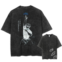 Gojo Satoru Jujutsu Kaisen T Shirt Men Women Tshirt Washed Cotton T-shirt Clothing Summer Short Sleeve Oversized Tees Streetwear