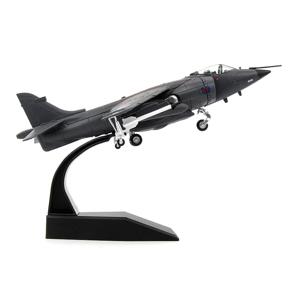 Avión de juguete de Metal fundido a presión Malvinas War Harrier Jump Fighter Jet, modelo de adorno, regalo de cumpleaños para niños, 1:72