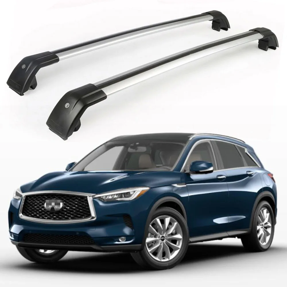 2Pcs Lockable Roof Crossbars Cross Bar Rack Cargo fit for Infiniti QX50 2019 20 21 22 23