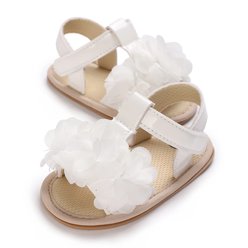 0-18 months summer baby girl sandals fashionable white princess baby shoes non slip comfortable casual walking shoes