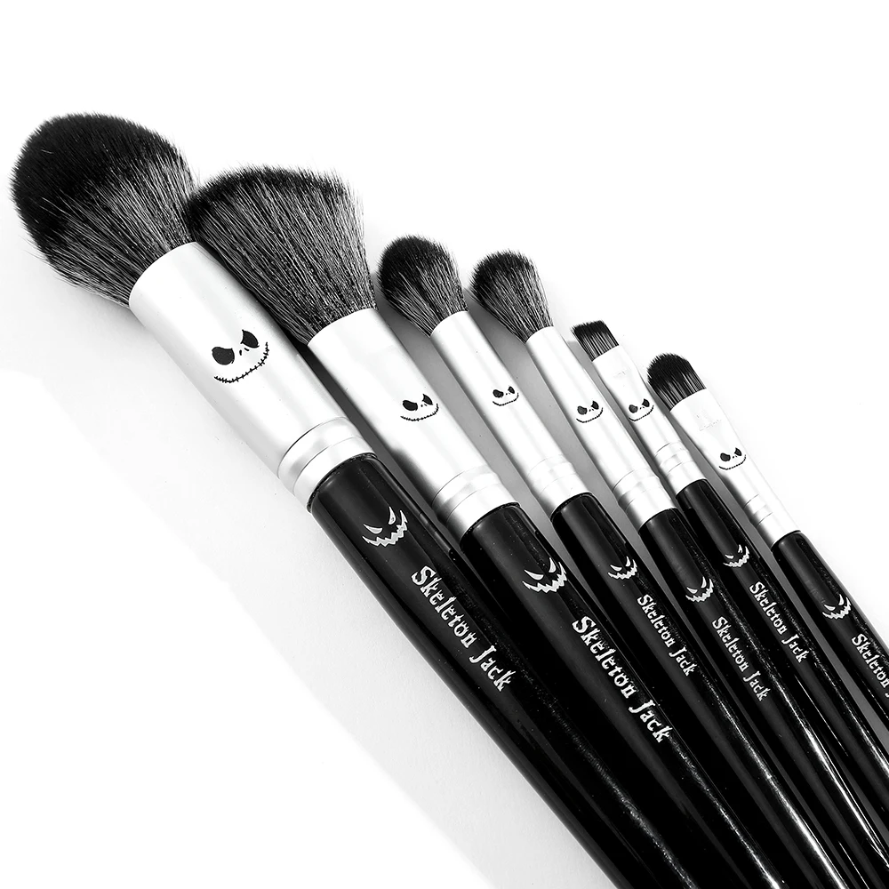 6pcs The Nightmare Before Christmas Makeup Brush Set for Women Cosmetic Tool Face Body Painting Oval Mop Wooden Brush