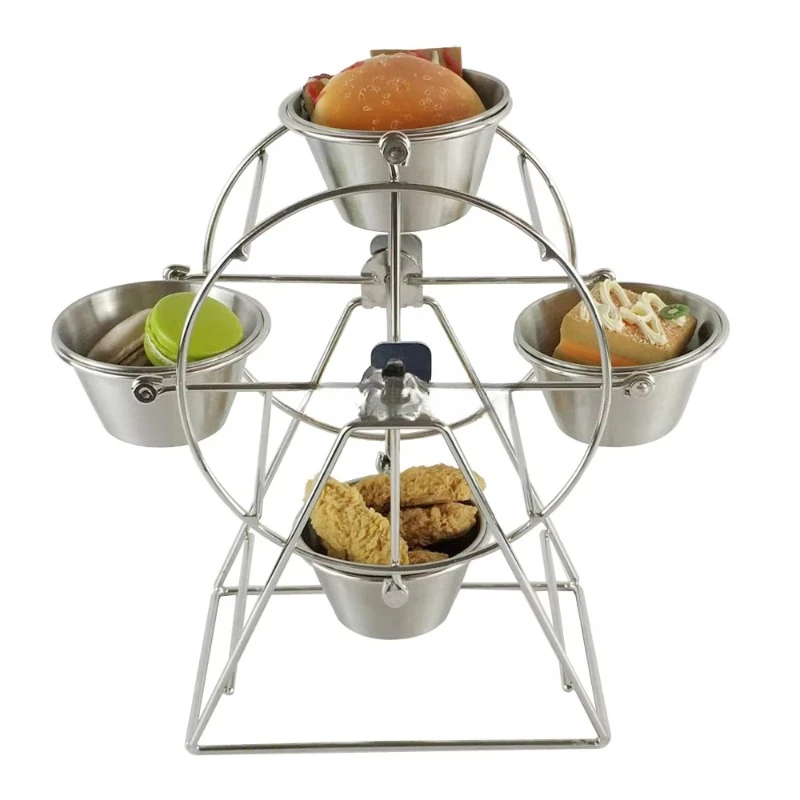 stainless steel ferris wheel cupcake holder