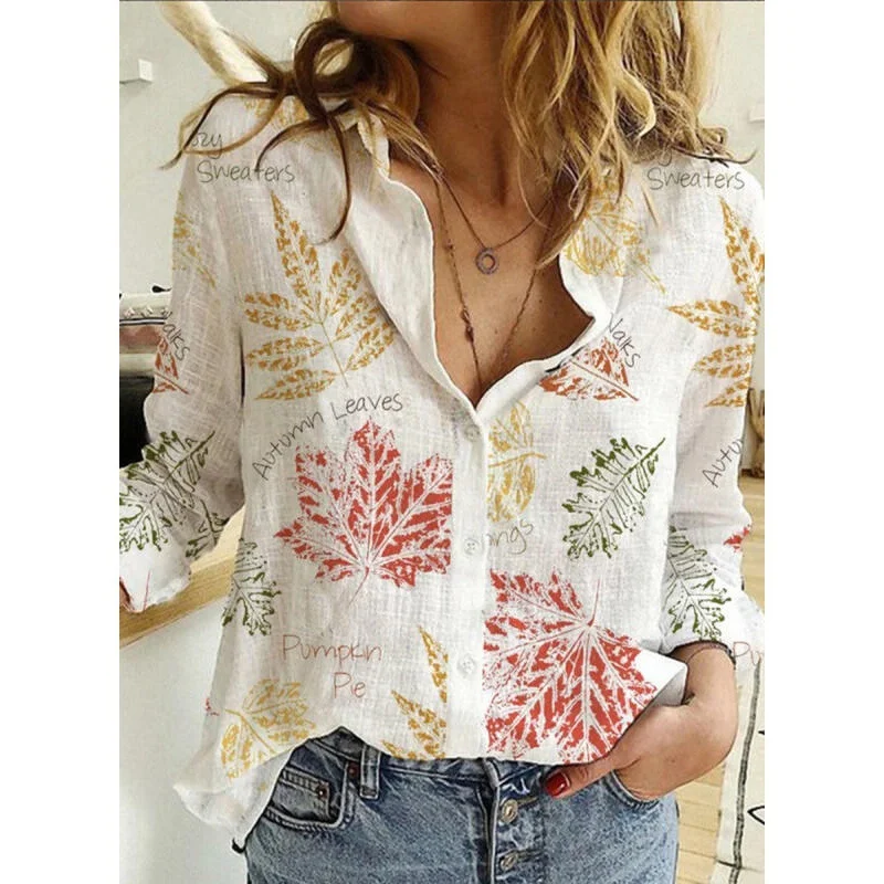 Women's This Show Crushed Flower Top Sapphire Emerald Dye Fashion Shirt Loose Casual Ink Flower Shirt