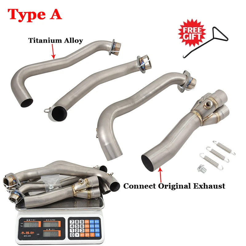 Motorcycle Exhaust Escape For Triumph Daytona 675 675R 2013-2017 Titanium Alloy Header Slip On Front Link Pipe Original Muffler