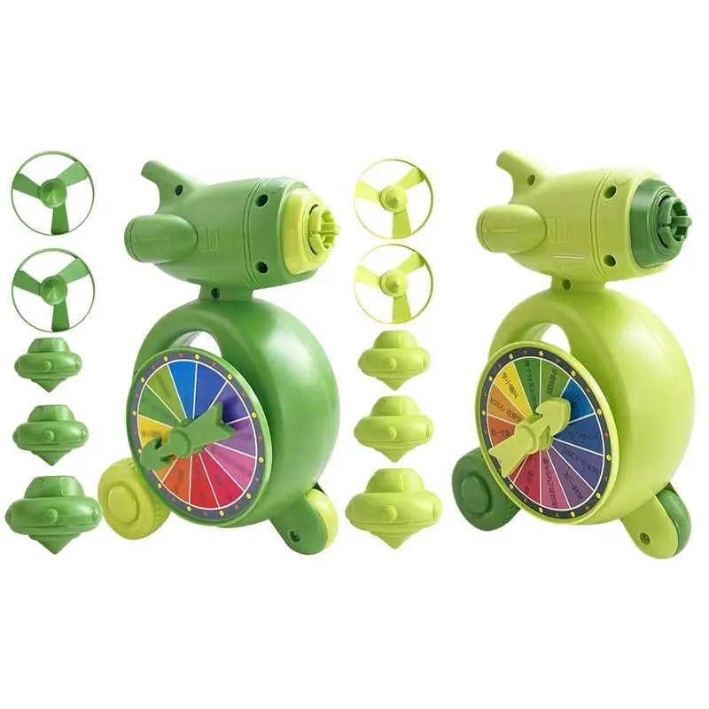 5 in 1 flying saucer gyro toy Children Saucer Launcher with Whistle Bamboo Dragonfly Ejection Toys Outdoor Gyroscope Toys Gifts