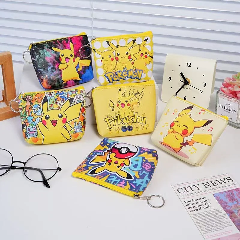 18pcs/lot Cartoon Pokemon Pencil Case Cute Pencil Box Coin Purse Stationery Pen Bag School Supplies