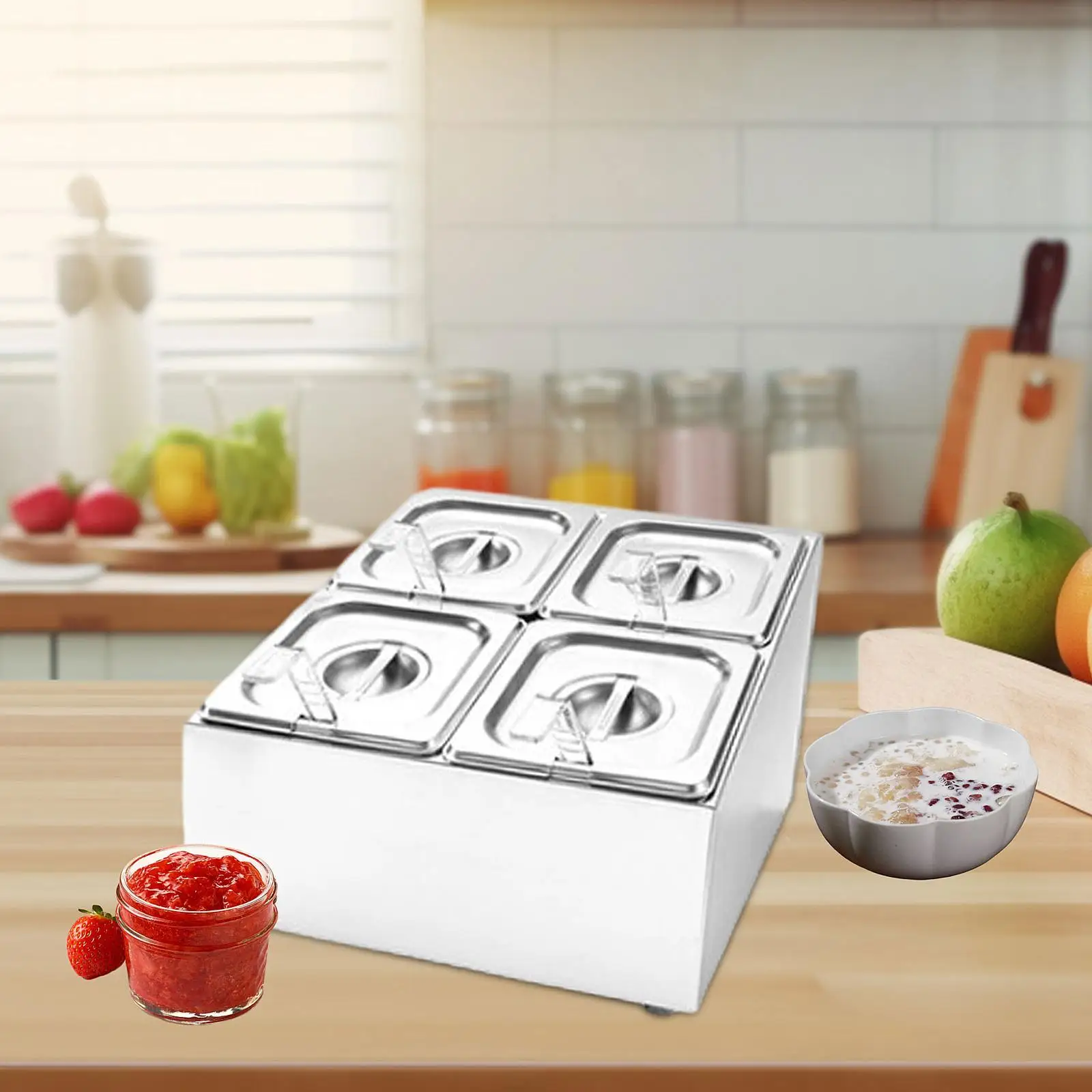 Commercial แยมกล่องอเนกประสงค์ Bar Garnish ผู้ถือสําหรับส่วนผสมขนาดเล็กสําหรับนมชา Shop Bar โรงแรม Party Commercial