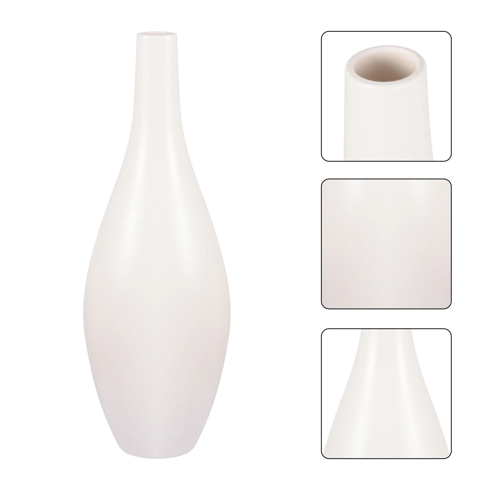 

1Pcs Ceramic Flower Vase Home Adornment Material Living Room Decor White Flower Arrangement Vase
