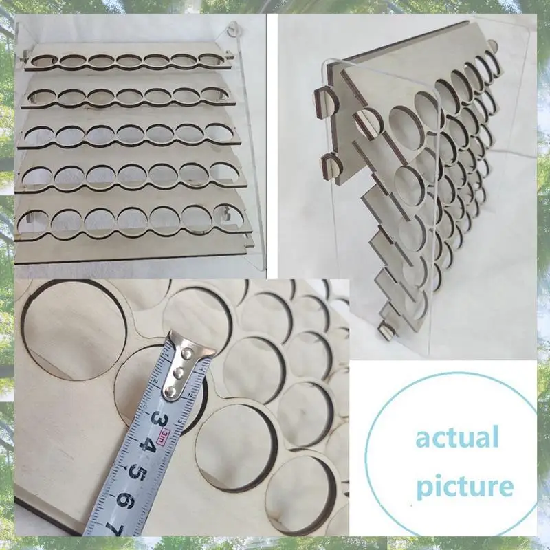 

Premium-2X Craft Paint Storage Modular Wooden Paint Organizer - Holds 35 Bottles Of Paints Miniature Stands