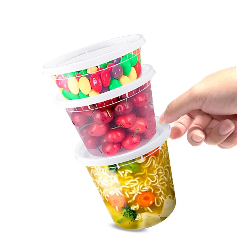 10Pcs Food Storage Box With Lid Clear Food Grade BPA-Free Freezer Microwave Safe Meal Prep Deli Takeaway Food Packing Container