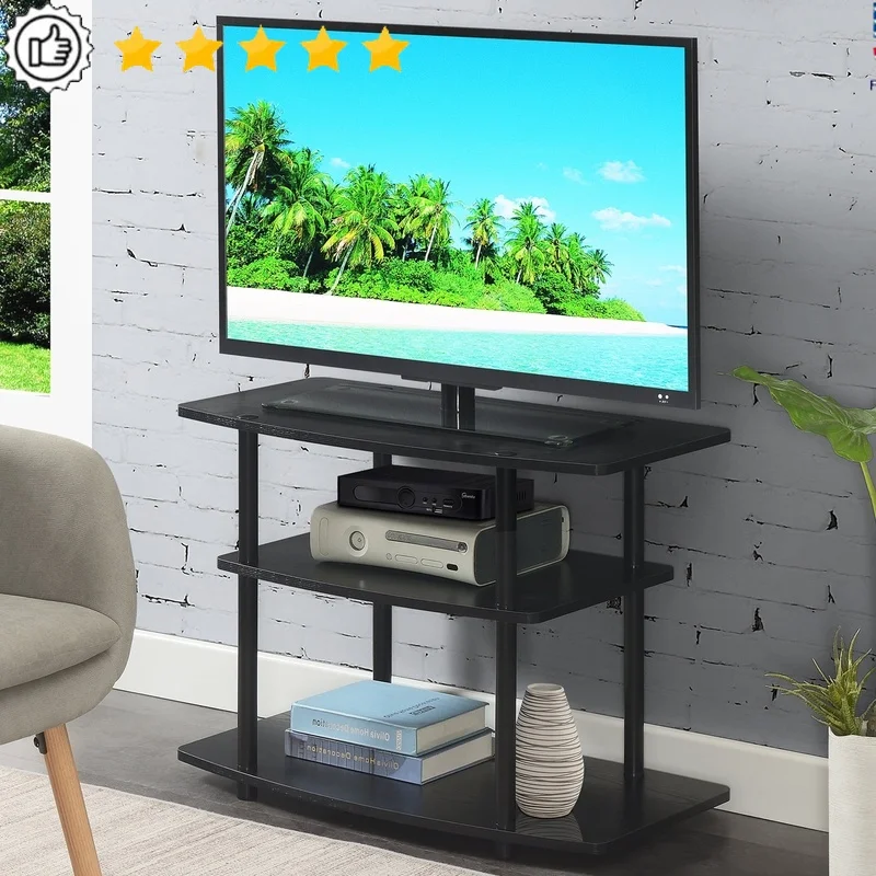 

3-уровневая подставка для телевизора, открытая концепция, стеллажи, развлекательный центр, прочная ДСП, простая сборка, гостиная, домашний офис