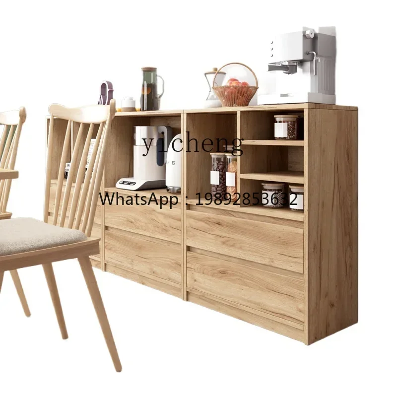 

XLL solid wood bookcase free combination bookshelf living room floor low cabinet locker display chest cabinet