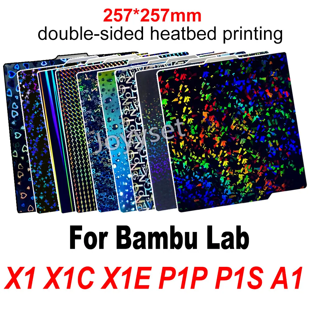 Placa de construcción X1C P1P P1S A1 X1 para laboratorio de bambú, lámina PEI suave PEO PET para impresora 3D, placa de construcción de cama térmica