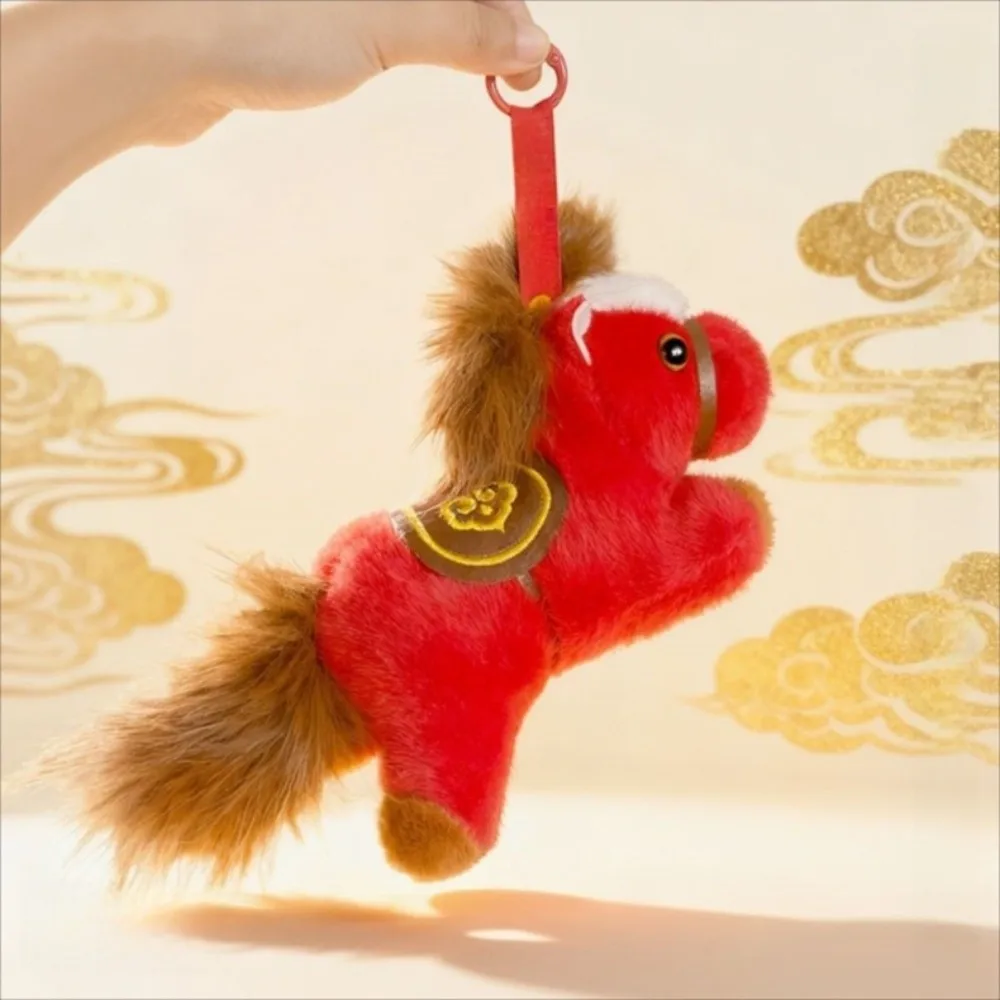 Miękka maskotka z bawełny PP, konik zodiakalny, żywe kolory, leżący na brzuchu, uroczy, realistyczny, szczęśliwy konik, kolekcja.