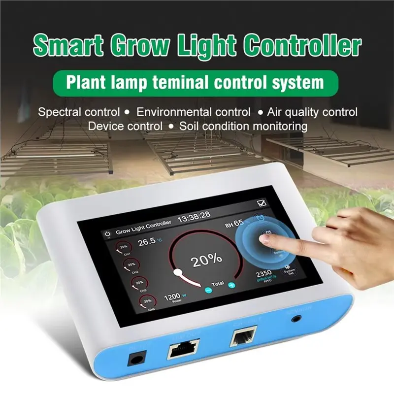 [B24B!】 Smart Grow Light Controller Plant Lamp Teminal Control System 4CH Out&1CH Out EU Plug