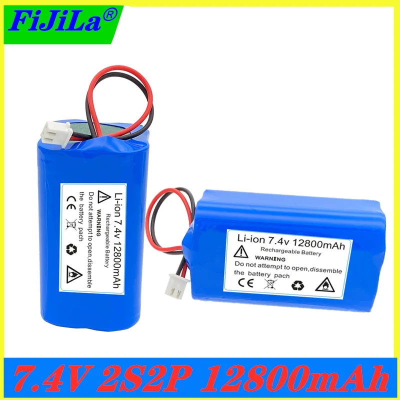 

100% lithium battery pack, 2S2P original 18650, 7.4V 12800mAh battery, for speakers, Megaphon