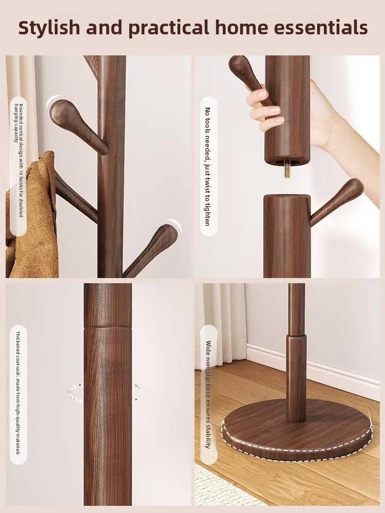 

Wood Clothes Hanger for Office And Home Use Bedroom Standing Clothes Drng Ra Multi-Purpose Storage Organizer