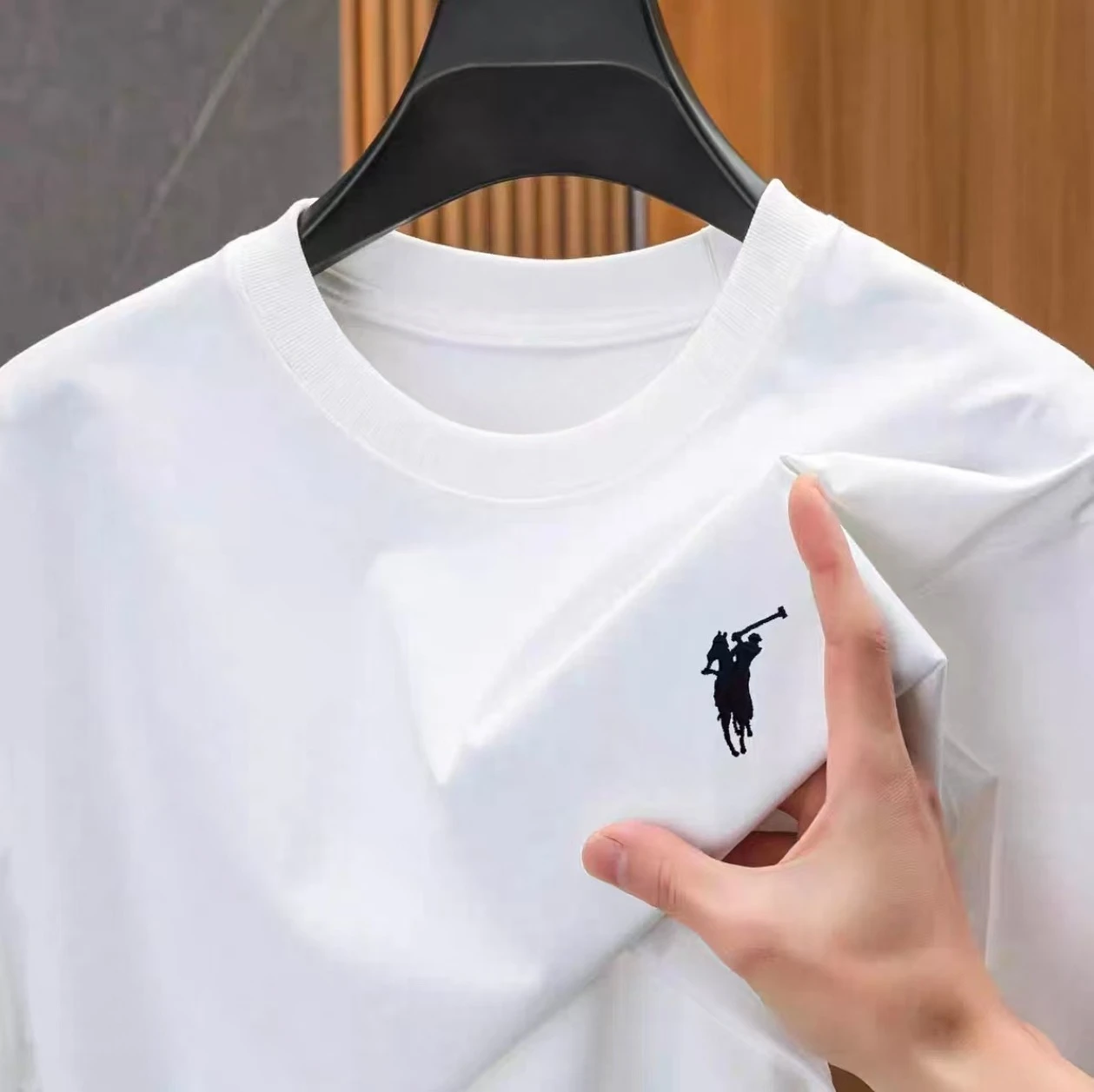 2026 Summer New Pony printed T-shirt Men's and Women's Same Pure Cotton Round Neck Versatile Loose Couple Short Sleeves