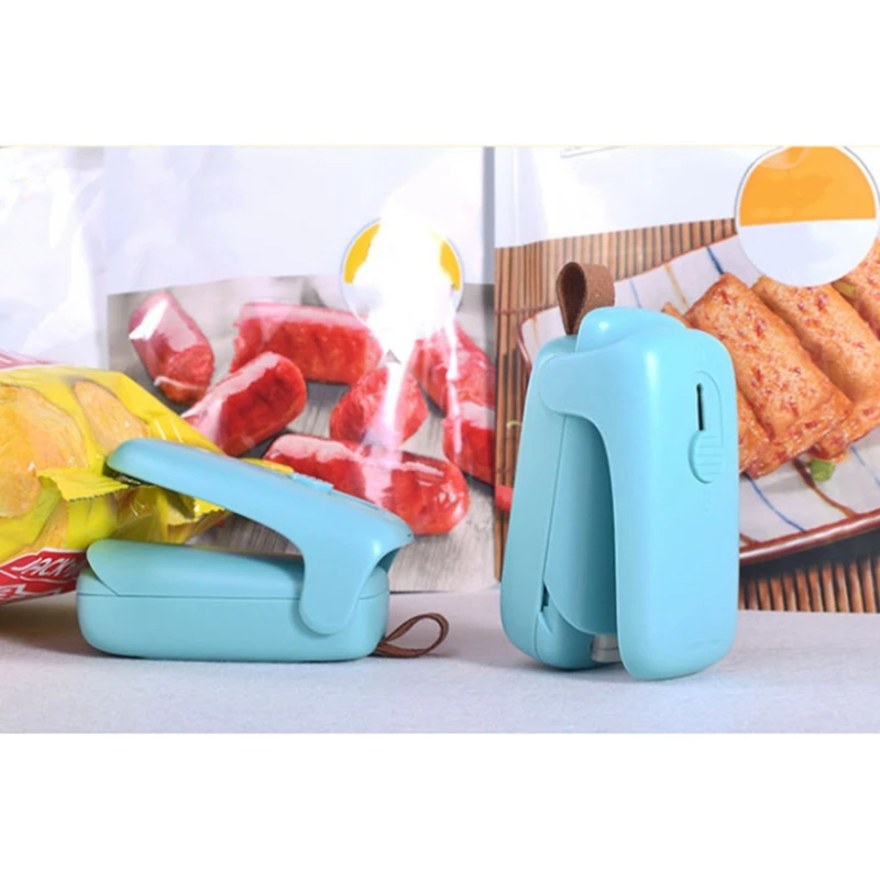 2PCS Mini Bag Sealer 2 In 1 Handheld Bag Sealer Heat Seal And Cutter Portable For Snacks Plastic Bag Food Storage